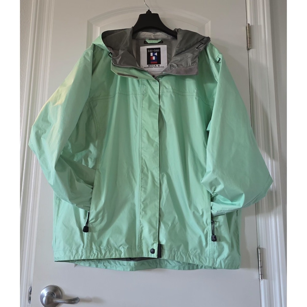 Against the elements for Waterproof Rain Jacket Women's Size XL Mint Green